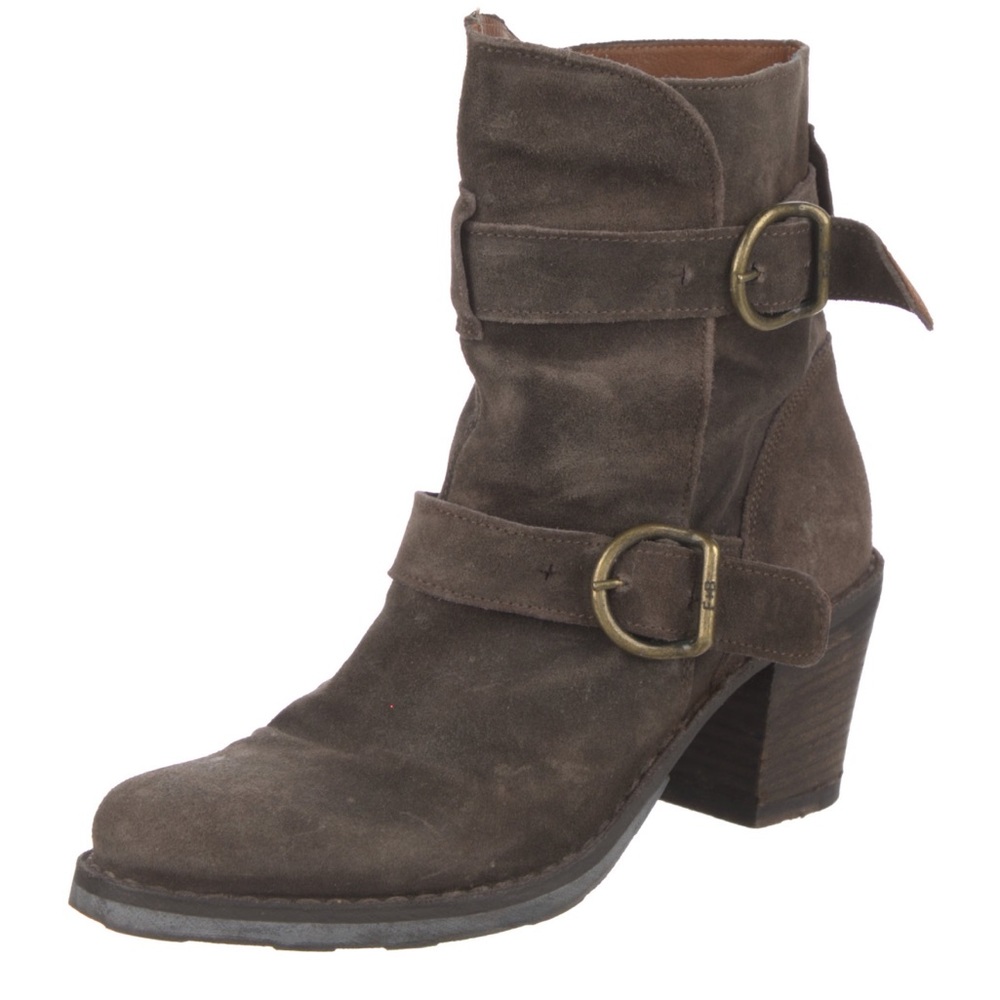 Florentini + Baker suede moto boots size 8